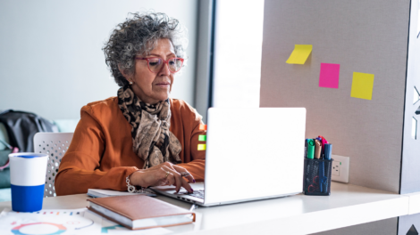 retired woman researching what is medicare